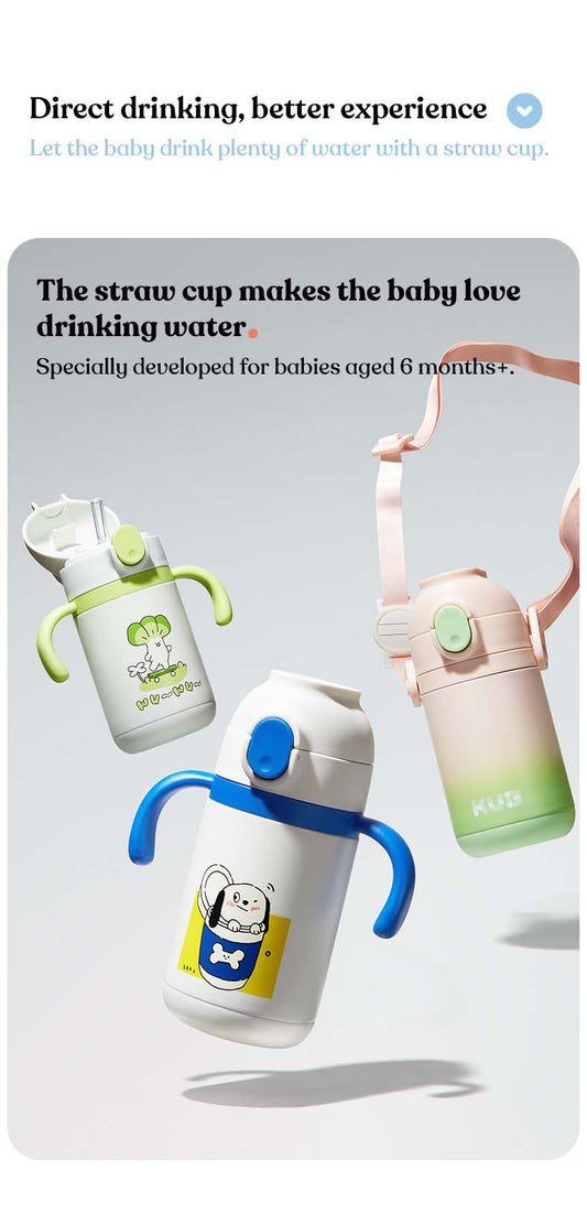 Kids splashproof insulated water bottle