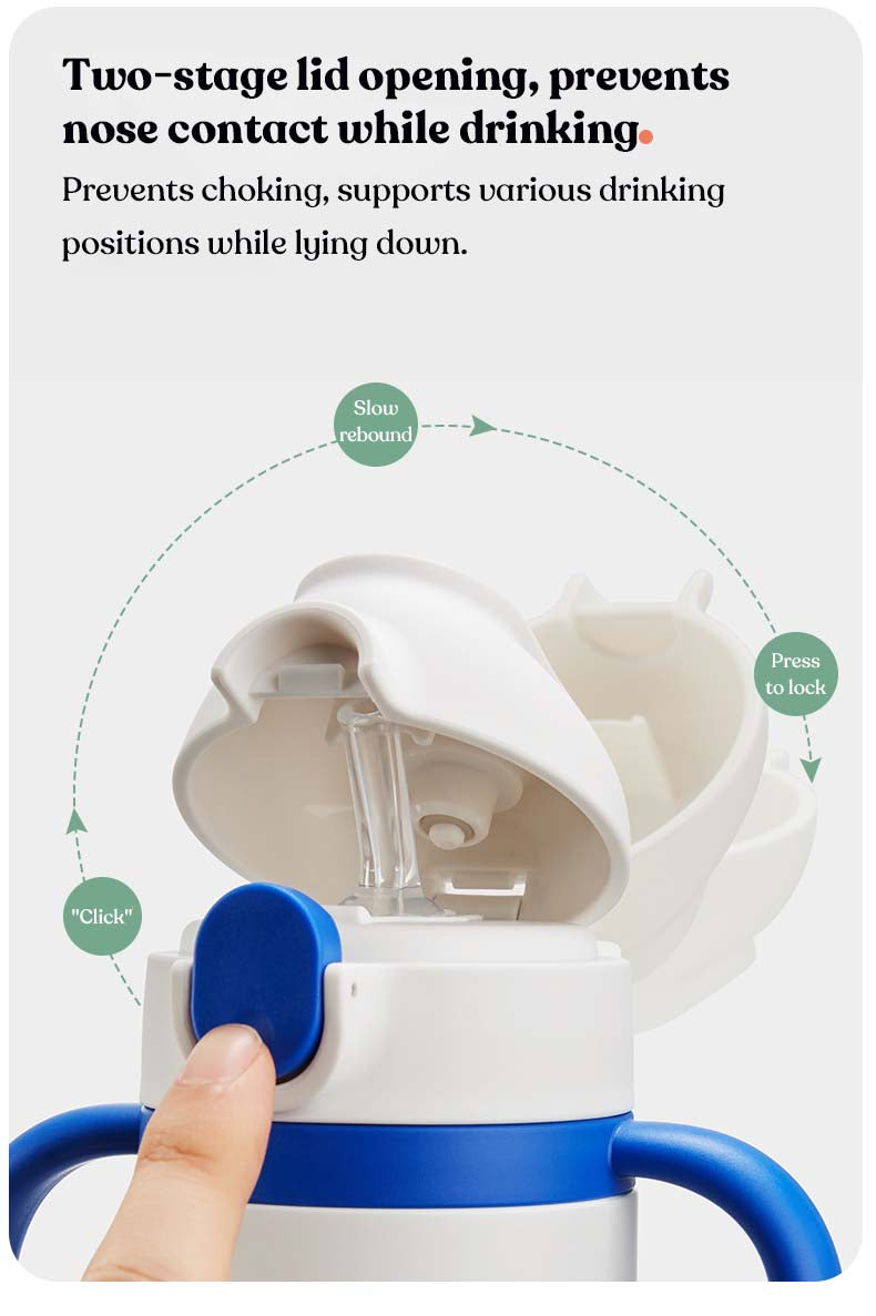 Kids splashproof insulated water bottle