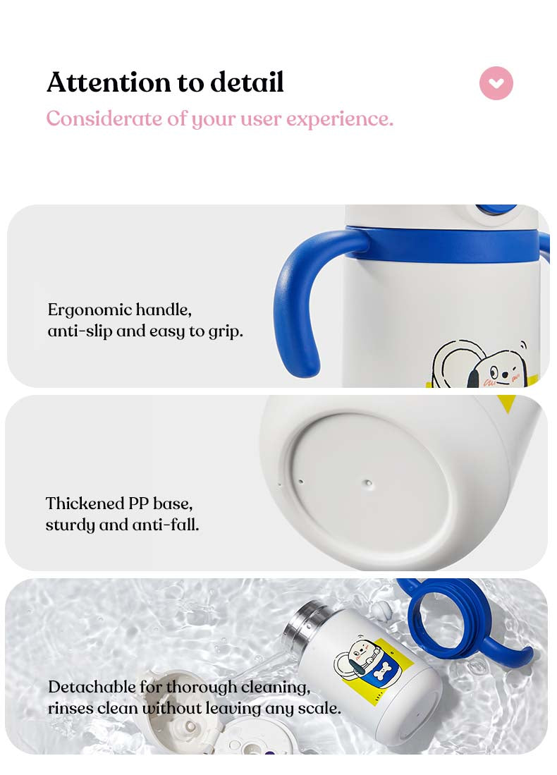 Kids splashproof insulated water bottle