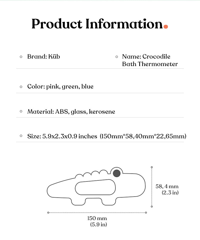 Crocodile Bath Thermometer