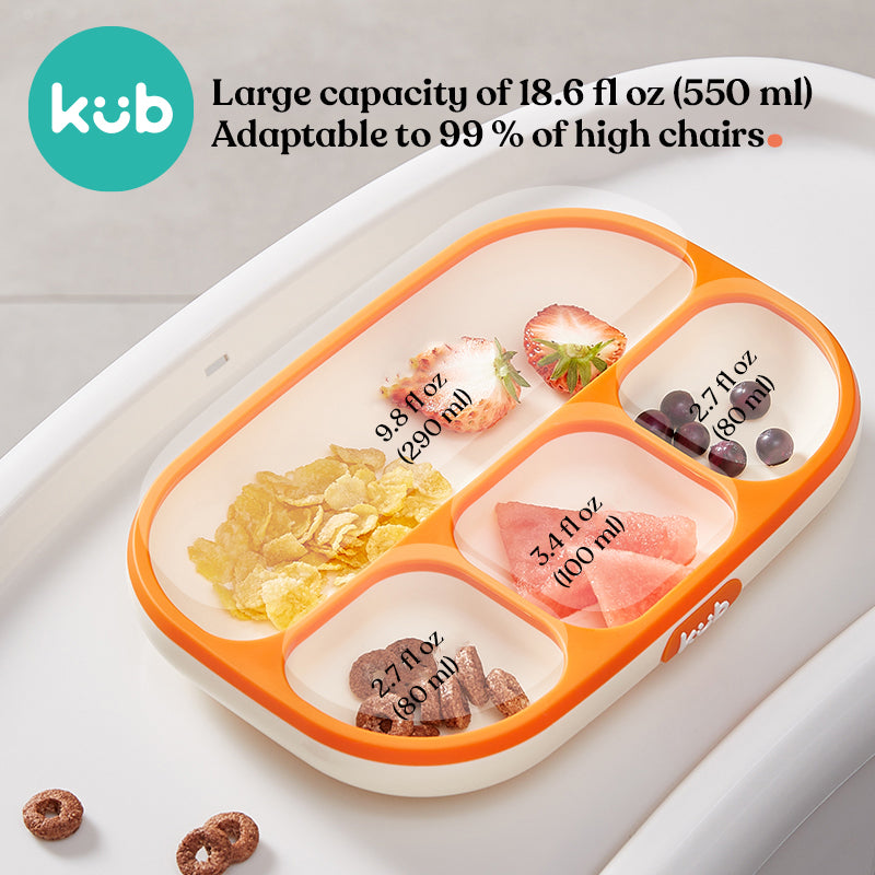 Dish with silicone compartments