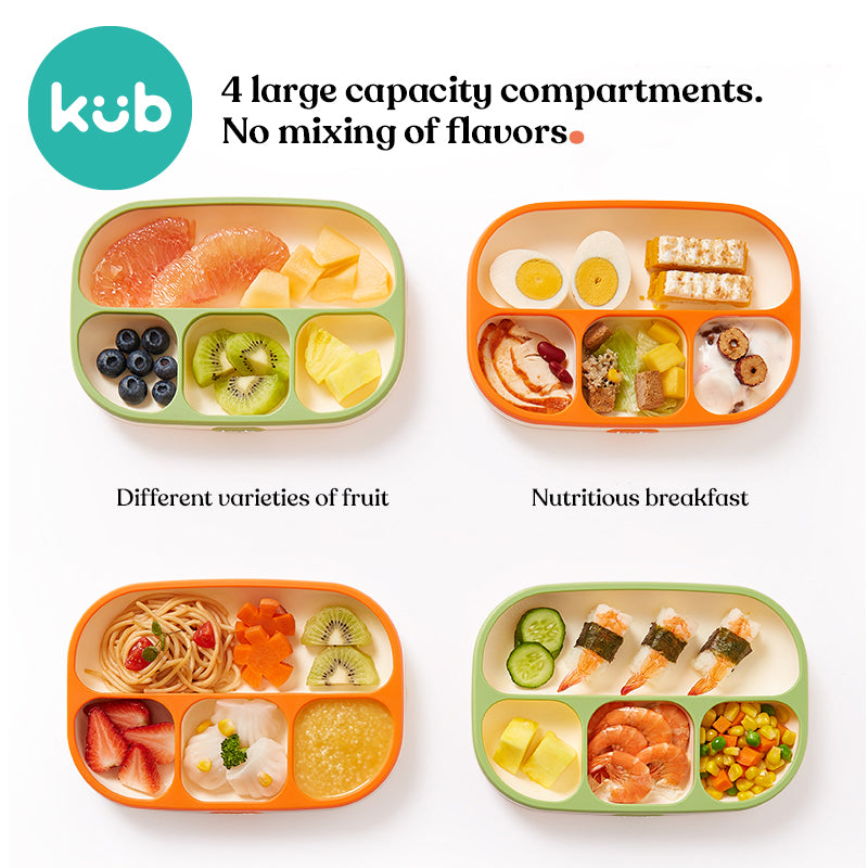 Dish with silicone compartments