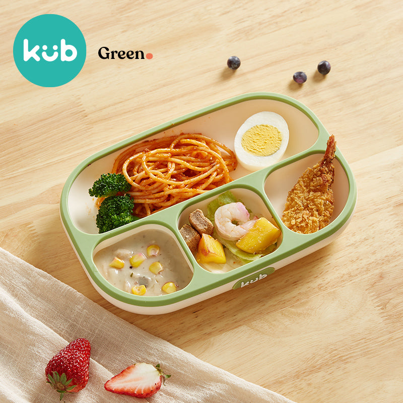 Dish with silicone compartments