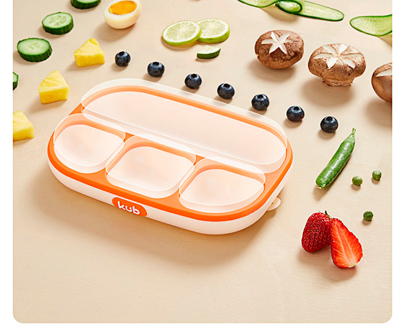 Dish with silicone compartments