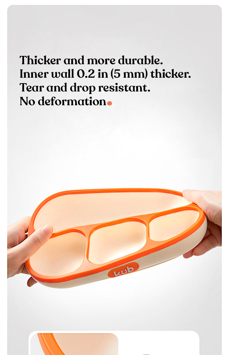 Dish with silicone compartments