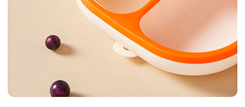Dish with silicone compartments