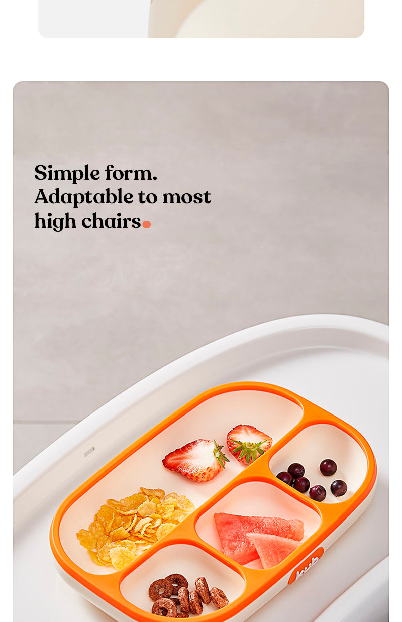 Dish with silicone compartments