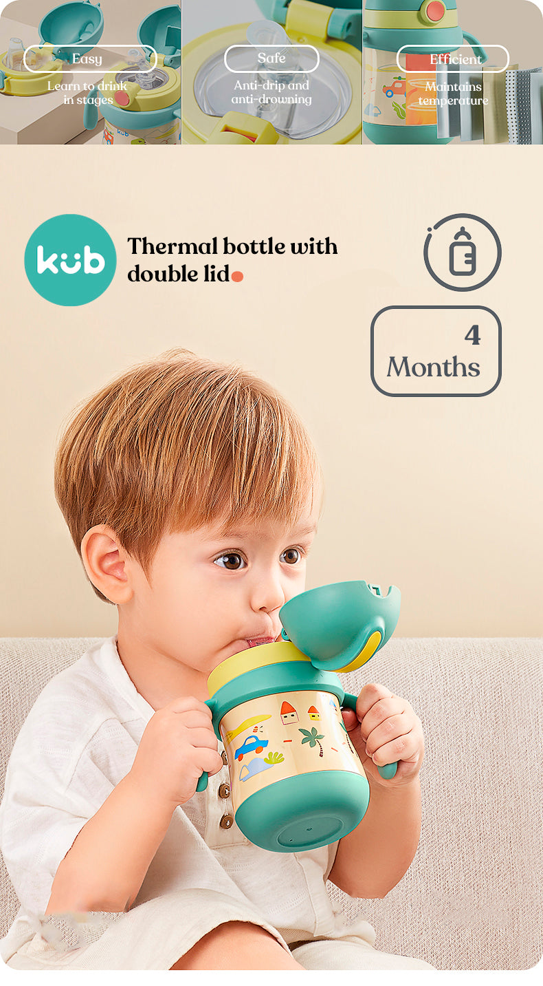 Two cover thermo-straw
