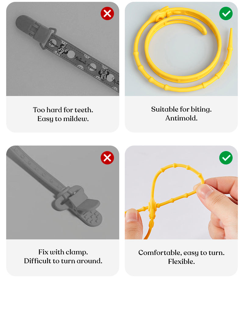 Silicone pacifier chain- Yellow