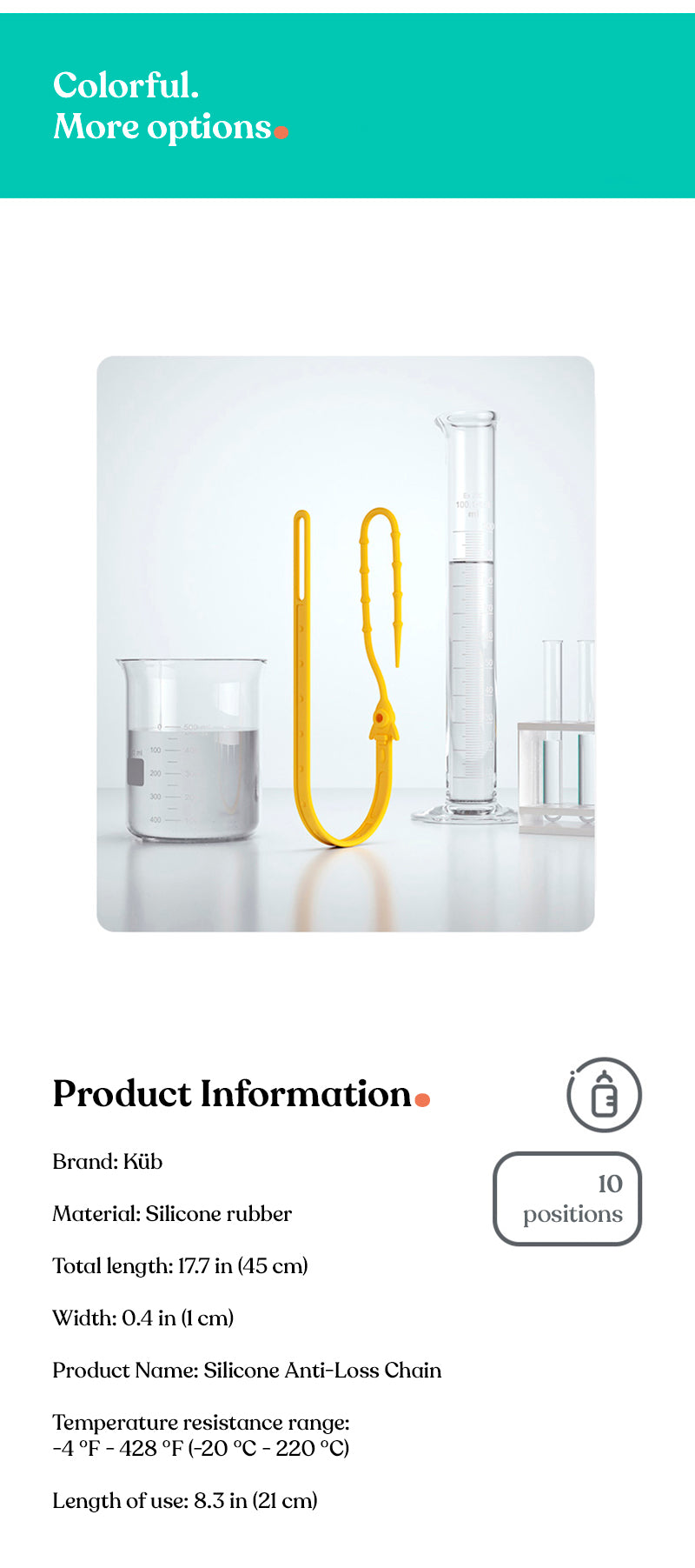 Silicone pacifier chain- Yellow