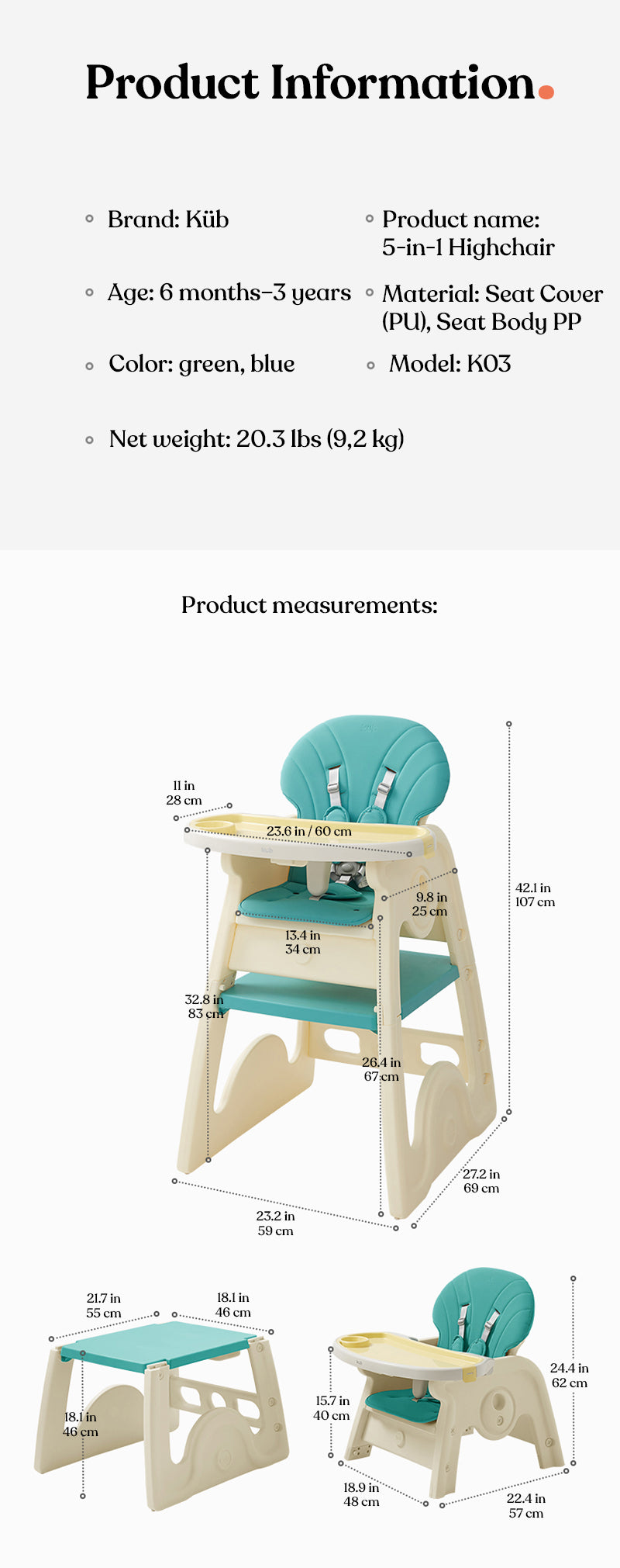5-in-1 Highchair